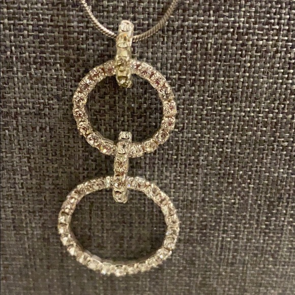 Sterling silver CZ stone necklace - Picture 3 of 6